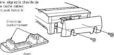 DENON D107 - A propos du montage du support de la goullette cache cables [En cas de montage au mur] (Voir page 33.) - 2