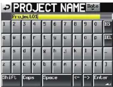 PROJECT NAME Date Project01 1 2 3 4 5 6 7 8 9 0 ES q u e r t y u i o p IEL a s d f g h j k l - _ z x c v b n m , . [ ] Shift Caps Space <- -> Enter