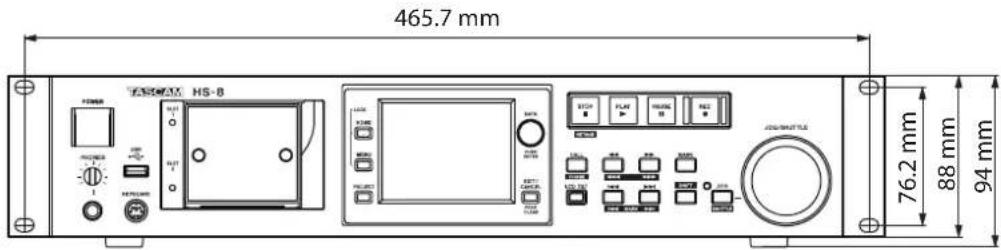 465.7 mm TASM HS-8 76.2 mm 88 mm 94 mm