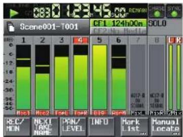 TASCAM HS8 - ⑫ Indicateur de niveau (bouton) - 1