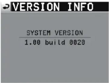 VERSION INFO SYSTEM VERSION 1.00 build 0020