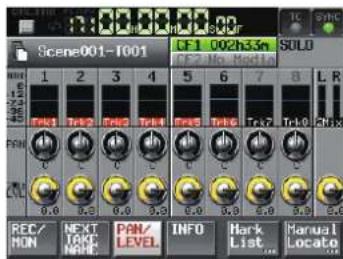 TASCAM HS8 - ⑱ Bouton PAN/LEVEL - 1