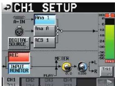 TASCAM HS8 - Écouter l'entrée - 2