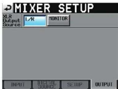 TASCAM HS8 - Page OUTPUT (sortie) - 1