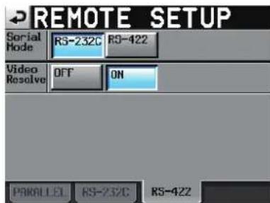 TASCAM HS8 - Page RS-422 - 1