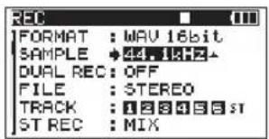 TASCAM DR680MKII - Emploi des menus - 3
