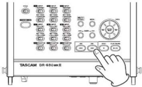 TASCAM DR680MKII - Sélection d'une prise pour la lecture - 1