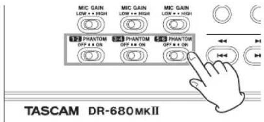 TASCAM DR680MKII - Alimentation fantôme - 1