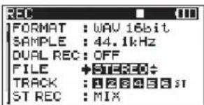 TASCAM DR680MKII - Réglage du mode d'enregistrement de fichier - 1