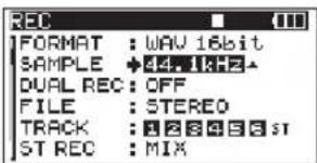 TASCAM DR680MKII - Réglage de la fréquence d'échantillonnage - 1