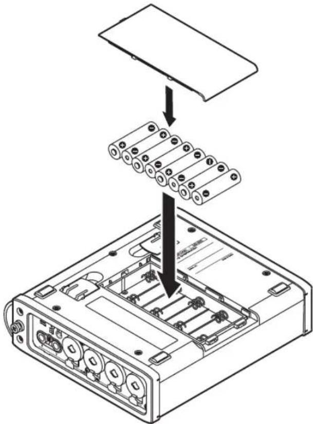 TASCAM DR680MKII - Emploi avec des piles/batteries AA - 1
