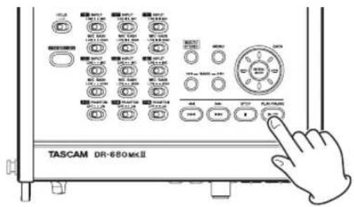 TASCAM DR680MKII - Lancement de la lecture - 1