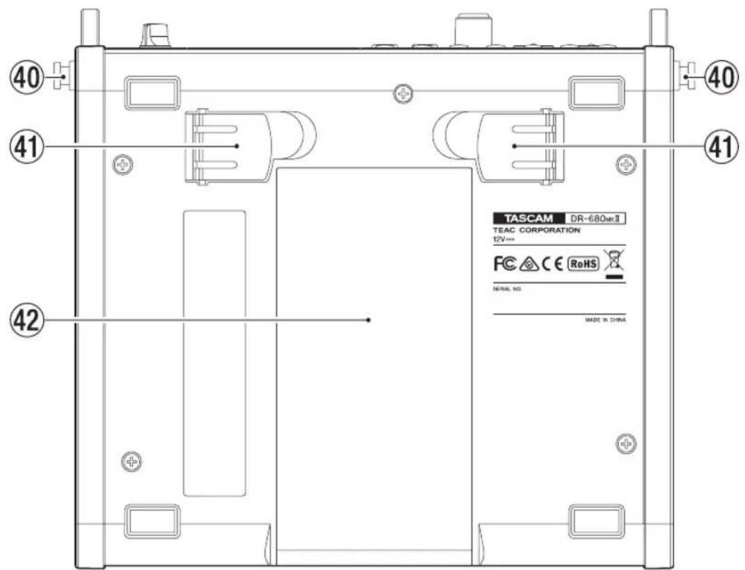 TASCAM DR680MKII - Face inférieure - 1