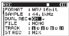 TASCAM DR680MKII - Réglage pour un double enregistrement - 1