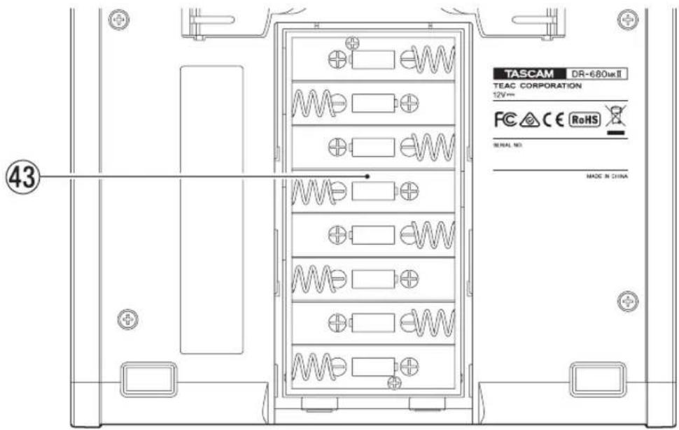 TASCAM DR680MKII - Face inférieure - 2