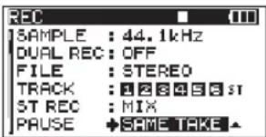 TASCAM DR680MKII - Création d'une nouvelle prise au redémarrage de l'enregistrement - 1