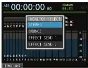 TASCAM DP24SD - Selection de l'écoute - 1