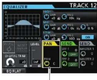 TASCAM DP24SD - Réglage de la position stéréo - 1