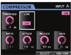TASCAM DP24SD - Effets dynamiques - 1