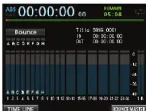 TASCAM DP24SD - Exécution du report de pistes - 1