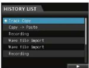 TASCAM DP24SD - Annulation d'opérations antérieures (annulation multiple) - 2