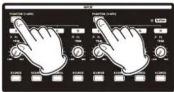 TASCAM DP24SD - Emploi de l'alimentation fantôme - 1