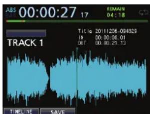 TASCAM DP24SD - Recherche avec visualisation d'une forme d'onde - 1