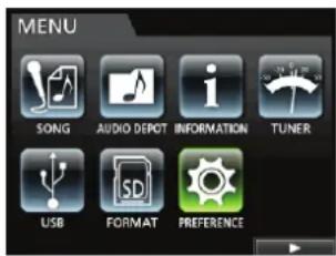 TASCAM DP24SD - Configuration (PREFERENCE) - 1