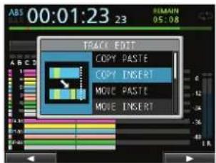 TASCAM DP24SD - COPY/INSERT (copier/insérer) - 2