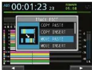 TASCAM DP24SD - MOVE/PASTE (couper/coller) - 2