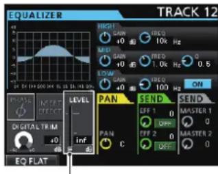 TASCAM DP24SD - Contrôle du niveau de fader - 1