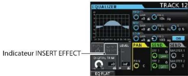 TASCAM DP24SD - Activation des effets insérés - 1