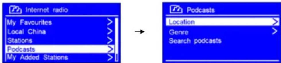 SCANSONIC IN210 - Een station selectoren via Podcasts - 1