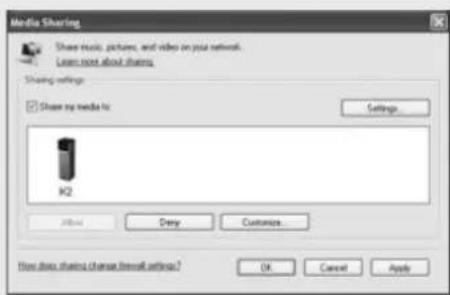 REVO K2 - Partager les médias avec windows MEDIA PLAYER - 4