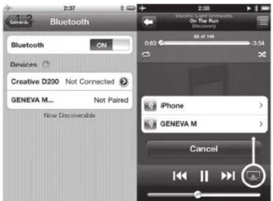 GENEVA Model M - O Model M não se liga quando toco no botão - 1