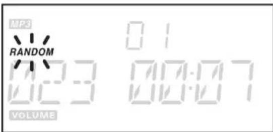 MP3 RANDOM 12:3 0:1 12:3 0:0:07 VOLUME