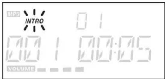 MP3 INTRO 01 00:1 00:05 00:1 00:05 VOLUME