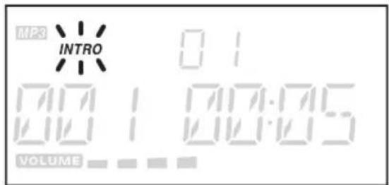 MP3 INTRO 01 001 100:05 001 100:05 VOLUME