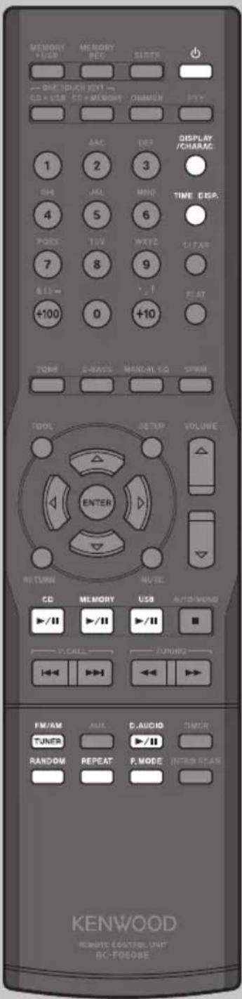 KENWOOD K501USB - Changement des informations affichées - 1