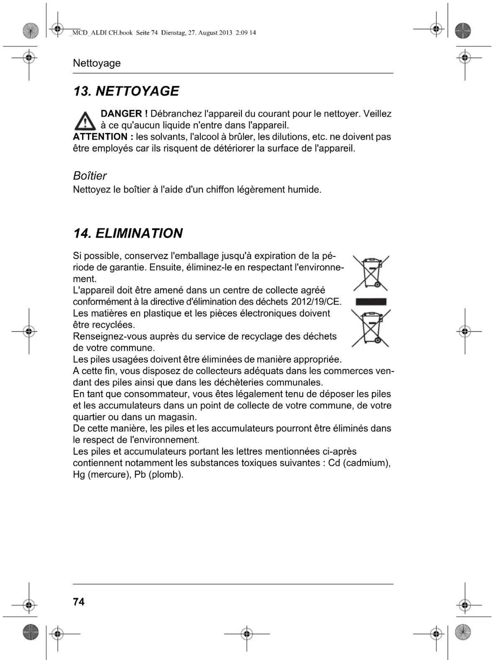 Terris MCD 234 - Eteindre l'alarme - 1