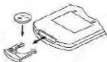 ELTA 2444MP3 - Para trocar a BATERIA do Controlo Remoto - 1