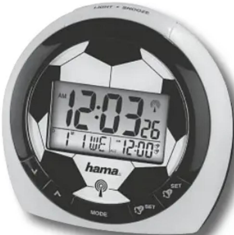 HAMA 104951 - Funkwecker >>Fußball Radio Controlled Alarm Clock - 1