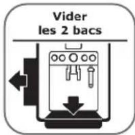 ROWENTA ES 6930 - VIDANGE DU COLLECTEUR DE MARC DE CAFÉ, DU TIROIR À CAFÉ ET DU BAC RÉCOLTE-GOUTTES - 1
