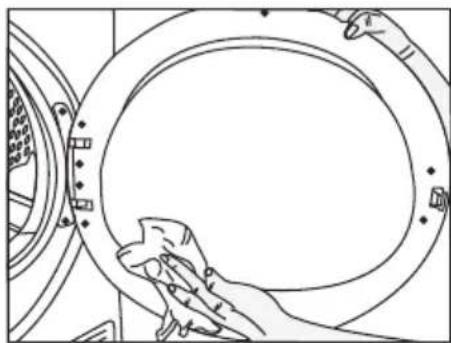 BEKO DPY 7405 GXB2 - Fusselfilter/Innenseite der Gerätetur reinigen - 6