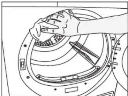 BEKO DPY 7405 GXB2 - Nettoyage du filtre à peluche / surface intérieure de la porte de chargement - 4