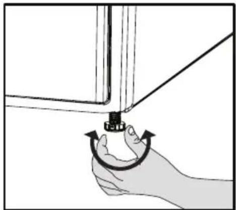BEKO DPY 7405 GXB2 - Réglage des pieds - 1
