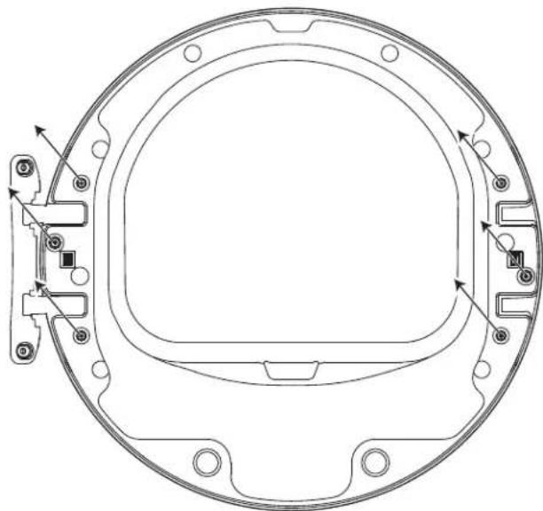GE GFD49 - RE-LOCATE HINGE ASSEMBLY AND HANDLE SPACER - 1