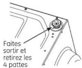 GE GFD49 - COMMENT RETIRER LES PATTES DE NIVELLEMENT DE LA SÉCHEUSE - 2