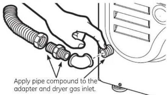 GE GFD49 - CONNECTING THE DRYER TO THE GAS SUPPLY - 2