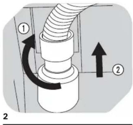 OK OTD 202D - Vidange de l'eau à l'aide du tuyau d'évacuation - 1